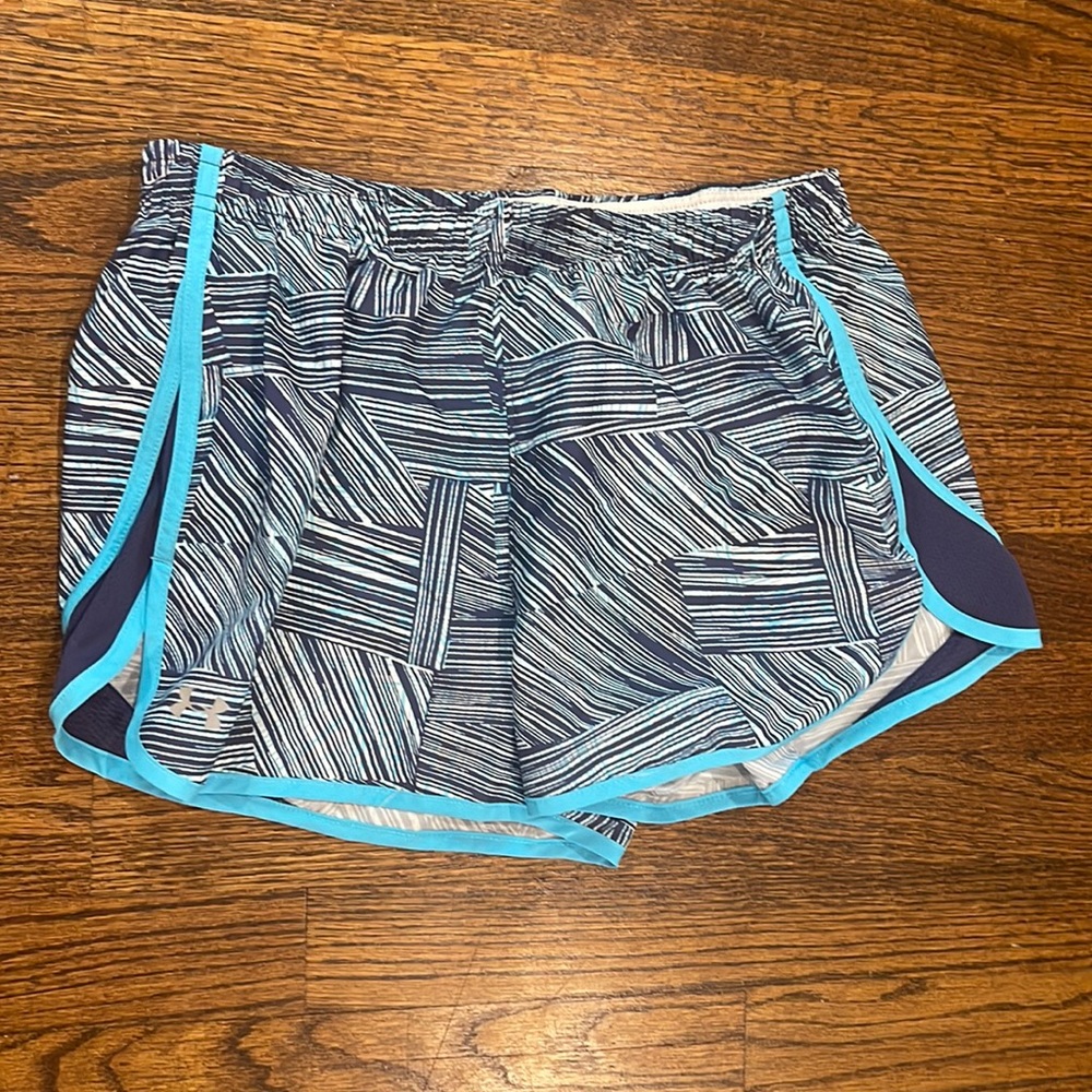 UA blue running shorts